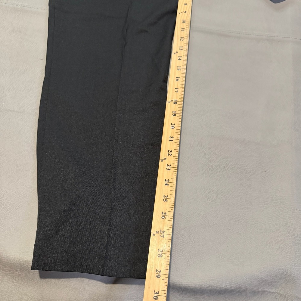 New Van Heusen Flex Slim Fit Men Dress Pant Black 38x30 Flat Front Commuter-6588 - Picture 9 of 12